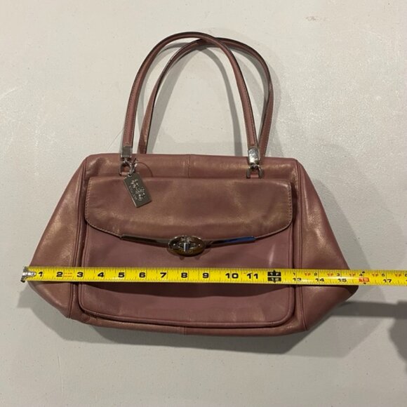 Coach Madison Madeline Satchel, Rose Gold Leather, EUC - Picture 9 of 12